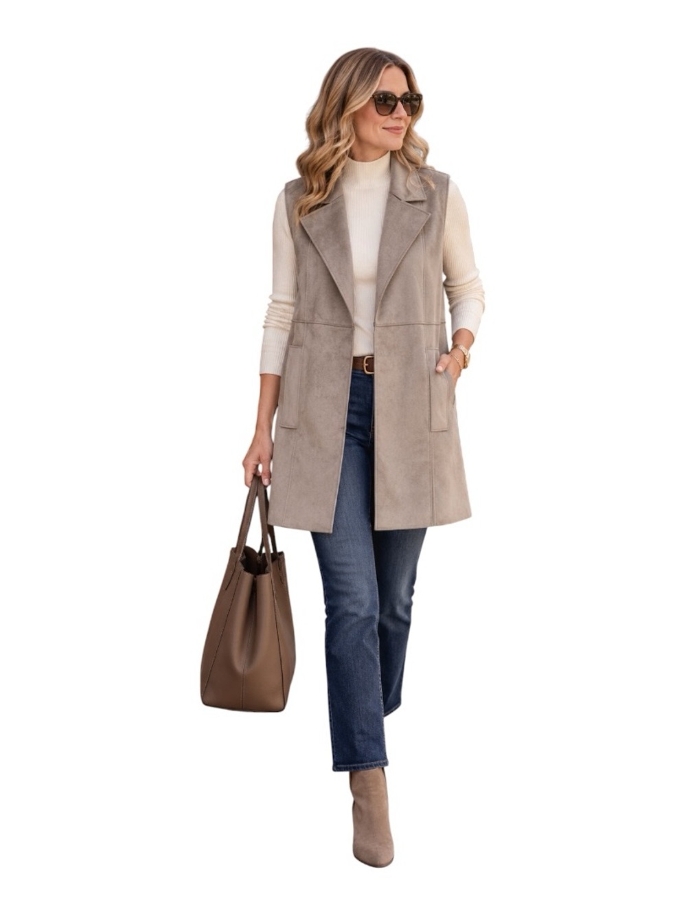 Philosophy Republic Clothing Faux Suede Duster Vest